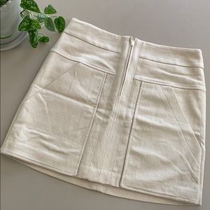 Ann Taylor Twill Patch Pocket Mini Skirt